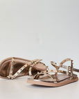 S5-917-12 NINA Sandalo Basso Borchie Gold