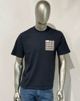 US5-TS007 T-Shirt Club Check Pocket Navy Man