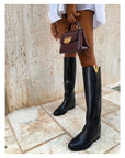 W4-4267 NO ZEPPA Stivale Luxury V Oro Nero
