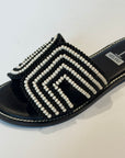 S5-6935 Ciabattine Perline Black and White
