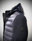 W5-0041 MESH Piumino Ibrido Cappuccio Blu Man