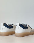 S5-23611 Sneaker Pelle/Suede Bianco/Blu Man