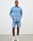 US5-Camicia Martin Denim Bleach Man