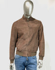 US5-MEMPHIS Giubbotto Pelle Traforata Scamosciata Mud Man