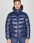 W4-4035 GLACIER Piumino Ultrapuffer Cappuccio Blue Man