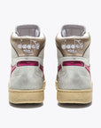 DW3-MI Basket MID Metal Pigskin Bianco/Rosso Fucsia Woman