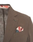 S5-SUIT403 Abito Monopetto In Lino Cioccolato Man