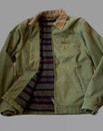 UW4- Trucker Jacket Canvas Plain Army Man