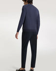 US4-102 Girocollo Amos Blue/Black Man