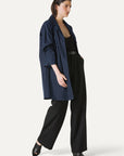 S5-9138 Trench in Nylon Memory Blu Notte
