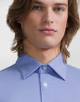 US4-253 Camicia Oxford Jacquard Royal Man