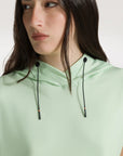 DS4-658 Duran Hood Fleece Latte Menta Woman