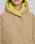 W5-9006 Giacca Nylon Reversibile Cammello/Gold Green 1476