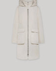W5-9312 Giacca Lunga Nylon Panna 0040