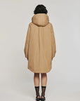 W5-9312 Giacca Lunga Nylon Panna 0040
