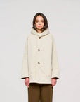 S6-9000 Giacca Reversibile in Nylon Memory Burnished Gold/ Bone White