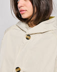 S6-9000 Giacca Reversibile in Nylon Memory Burnished Gold/ Bone White