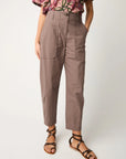 S6-25031 Pantalone Cropped Stretch Cacao