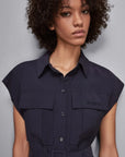 S5-2A2870 Abito Mini Chemisier Navy