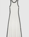 S5-2A2881 Abito Midi Bande Bianco