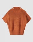 W6-2K0092 Maglia Maniche Corte Zip Warm Caramel