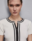 S5-2K0315 Maglia Slim Fit a Costine Bianco
