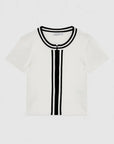 S5-2K0315 Maglia Slim Fit a Costine Bianco