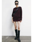 W5-2K0326 Maglia in Rasato Purple Red