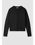 W5-2K0363 Maglia Pura Lana "Essential" Inserto in Lurex Nera