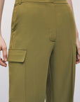 W6-2P0040 Pantaloni Cargo Palazzo Lizard Green