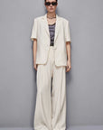 S5-2P1670 Pantalone Palazzo Bianco
