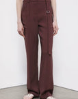 S6-8P1740 Pantalone Dritto Viscosa Desert Sand