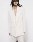 S6-2S1560 Blazer Strutturato Doppiopetto Pearl Ivory