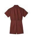 S6-2T0095 Tuta Corta in Popeline Wood Brown