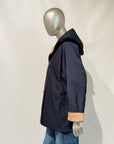 S5-9411 Impermeabile Reversibile in Nylon Memory Blu/Cammello