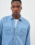 US5-Camicia Martin Denim Bleach Man