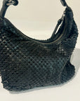 S6-1002 Borsa Tracolla Piatta Laserata Black 047