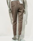 S5-1442 Gilet Lino E Cotone Coffe Brown Man