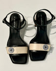 S5-T5029-1 Sandalo Tacco 5 Nero Beige