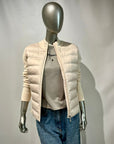S6-8O0219 Piumino Ultralight Inserti in Maglia Warm Ivory
