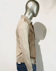 US5-TIME SQUARE KNIT Giubbotto Suede Maglia Vanilla Man