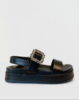 S4-201-10 EVA Sandalo Fibbia Strass Black