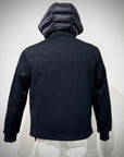 W5-0041 MESH Piumino Ibrido Cappuccio Blu Man