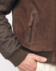 UW6-DANTE Giacca Suede Wool Chocolate 034 Man