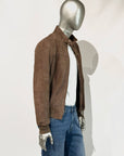US5-MEMPHIS Giubbotto Pelle Traforata Scamosciata Mud Man