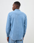 US5-Camicia Martin Denim Bleach Man