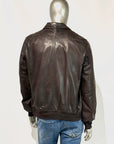 US5-NEW YORKER Giubbotto Pelle Dark Brown Man