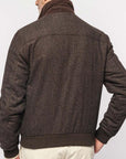 UW6-DANTE Giacca Suede Wool Chocolate 034 Man