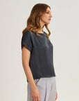 S5-45049 Blusa in Raso Lavagna