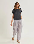 S5-45049 Blusa in Raso Lavagna